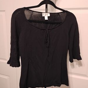 Loft Elegant Black Women's Top Size S